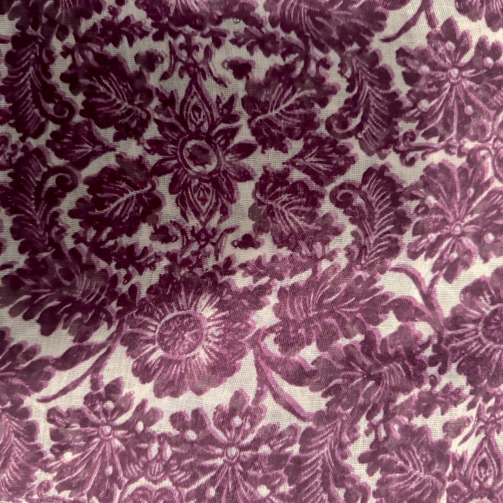 Purple floral scarf